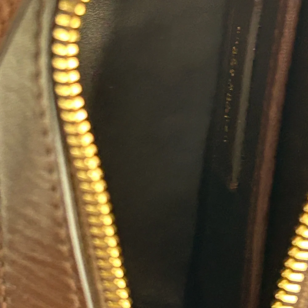 RARE POLO RALPH LAUREN WELLINGTON PATCHWORK TWEED CROSSBODY BAG PURSE BROWN - Picture 11 of 15